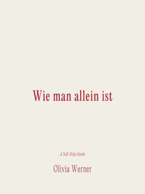 cover image of Wie man allein ist
